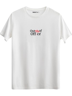 betterthanco Out Of Office Baskılı Bisiklet Yaka Regular T-Shirt