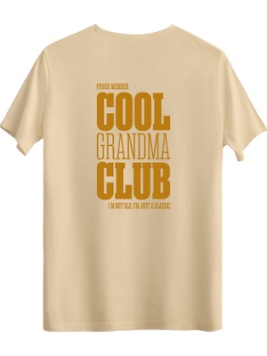 betterthanco Cool Grandma Club Baskılı Bisiklet Yaka Oversize T-Shirt