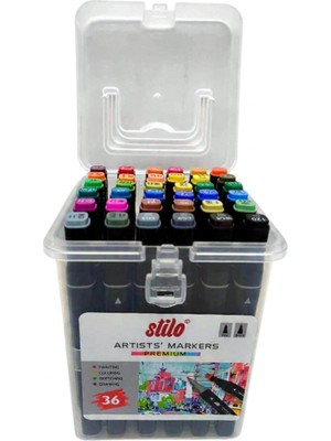 Stilo Çift Uçlu Premium Akrilik Marker Pp Kutu 36 Renk