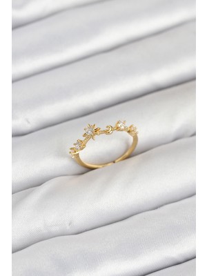 Uravas Store Pirinç Gold Renk Manifest Kadın Yüzük - TJ-BYK3890