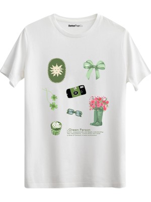 betterthanco Green Person Baskılı Bisiklet Yaka Regular T-Shirt