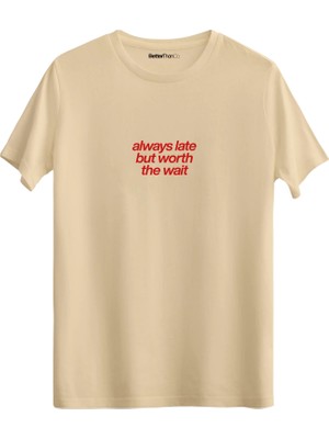betterthanco Always Late Baskılı Bisiklet Yaka Regular T-Shirt