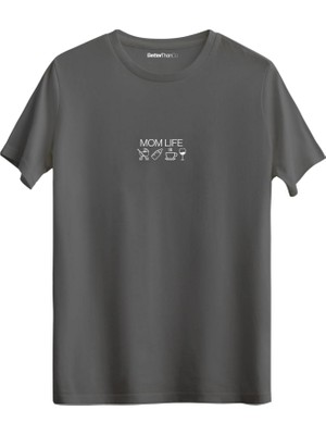betterthanco Mom Life Baskılı Bisiklet Yaka Regular T-Shirt