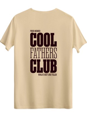 betterthanco Cool Fathers Club Baskılı Bisiklet Yaka Regular T-Shirt