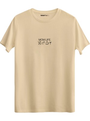 betterthanco Mom Life Baskılı Bisiklet Yaka Regular T-Shirt