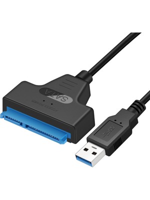 Spelt USB 3.0 to SATA 3 6 Gbps 13 cm Kablo 2.5 inch HDD SSD 22 Pin Dayanıklı Tasarım