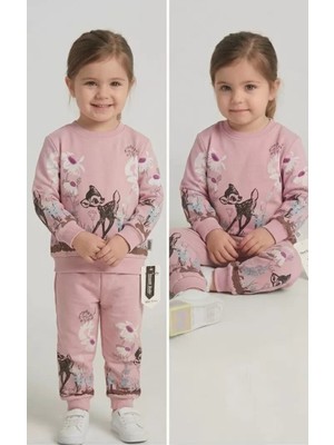 Uravas Store 2-3-4-5 Yaş Ceylan Baskılı Penye Çuk Takımı