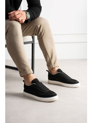 Uravas Store RS625 - Keten Erkek Spor Ayakkabı Siyah/siyah
