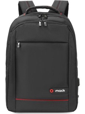 Uravas Store Mack MCC-006 15.6" Office USB Gi̇ri̇şli̇ Notebook Sirt Çantasi Si̇yah