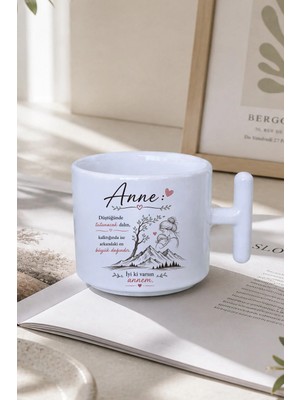 giftkonsept Iyi Ki Varsın Annem Baskılı Anneler Günü Hediye T Kulplu Kupa Çay Fincanı