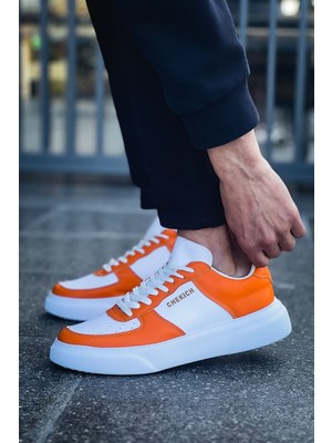 Uravas Store CH087 - Fbt Kenton Erkek Ayakkabı Beyaz/turuncu
