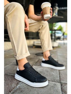 Uravas Store CH979 - Santoni Gbt Spor Erkek Ayakkabı Siyah/beyaz