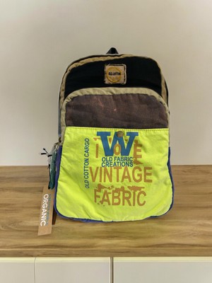 Old Cotton Cargo Old Cotton Kaliteli Vintage Salaş Disayn Günlük Gezi Spor Sırt Çantası Matanza Bag 30X42CM