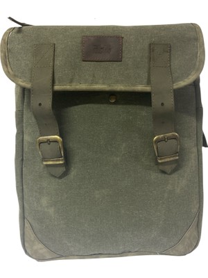 Old Cotton Cargo Vintage Kanvas Su Geçirmez Design  Laptop Bölmeli Gezi Okul Seyahat Kamp Sırt Çantası 29 cm x 37 cm