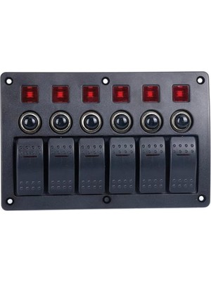 Hasyılmaz Dahili Sigortalı Karavan Tekne Kontrol Paneli 6'lı