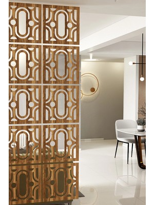 Kayasan Ahşap Kayasan ® Lazer Kesim Sarkıt Paravan, Ahşap Seperatör, Oda Ayırıcı 4'lü Panel Levha Seti