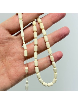 Hasyılmaz Kesme Fildişi Tesbih 11,50 Gram - Koleksiyonluk Fil Dişi Tespih (F036)