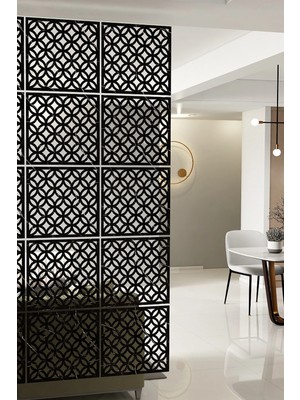 Kayasan Ahşap Kayasan ® Lazer Kesim Sarkıt Paravan, Ahşap Seperatör, Oda Ayırıcı 4'lü Panel Levha Seti
