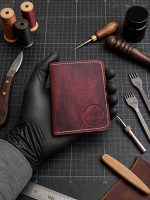Vintage Leather Craft Hakiki Deri Kartlık