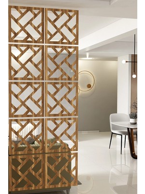 Kayasan Ahşap Kayasan ® Lazer Kesim Sarkıt Paravan, Ahşap Seperatör, Oda Ayırıcı 4'lü Panel Levha Seti