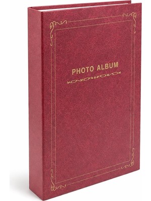 Nobbystar 10X15CM 300 Fotoğraf Kapasiteli Retro Bordo Fotoğraf Albümü