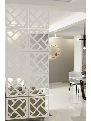 Kayasan Ahşap Kayasan ® Lazer Kesim Sarkıt Paravan, Ahşap Seperatör, Oda Ayırıcı 4'lü Panel Levha Seti