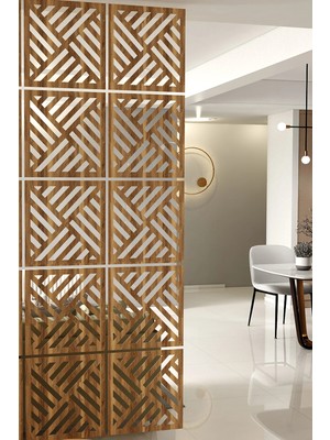 Kayasan Ahşap Kayasan ® Lazer Kesim Sarkıt Paravan, Ahşap Seperatör, Oda Ayırıcı 4'lü Panel Levha Seti