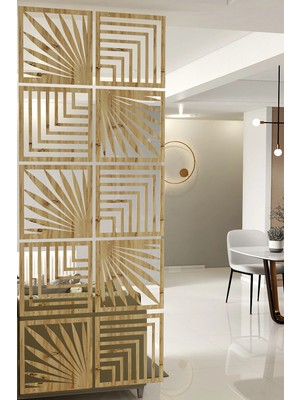 Kayasan Ahşap Kayasan ® Lazer Kesim Sarkıt Paravan, Ahşap Seperatör, Oda Ayırıcı 4'lü Panel Levha Seti