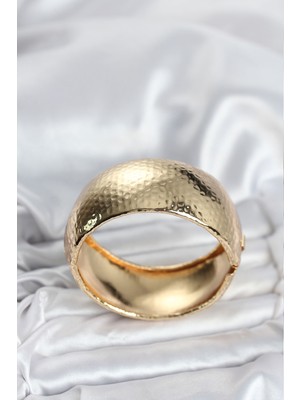 Uravas Store Pirinç Gold Renk Bombeli Vintage Kadın Bileklik - TJ-BB8067