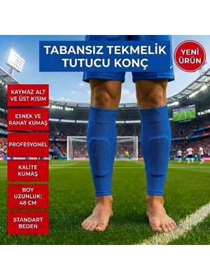 Bs Beyaz Shoes Tüm Spor Aktiviteler 40-46 Standart Profesyonel Tabansız Kesik Tekmelik Tutucu Futbol Sporcu Tozluğu Çorapı (Tekmelik Dahil Değildir.)
