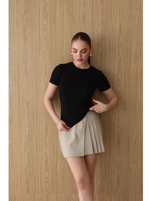 Roea Bisiklet Yaka Kısa Kol Body Siyah