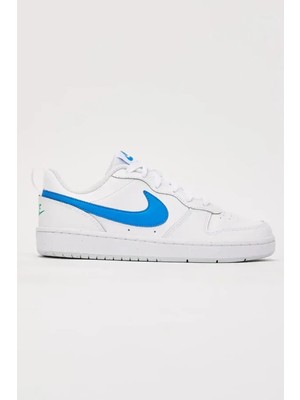 Nike Court Borough Low 2 Beyaz Deri Unisex Spor Ayakkabı Kauçuk Taban ile Günlük Kullanıma Uygun