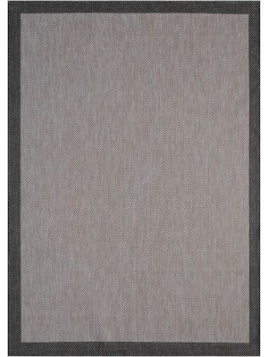 Veja Home Sisal Plus Düz Desenli 1148 Bej Siyah Hasır Görünümlü Modern Mutfak Koridor Salon Halısı