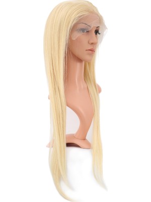 Kaia Life Gerçek Front Lace Düz Platin Tül Peruk / 75/80CM