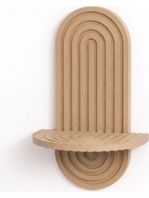 Alpin Modern Minimalist Duvar Rafı – Pla Malzeme – Dekoratif Şık Tasarım – 26X11 cm Gövde & 9X18 cm Raf