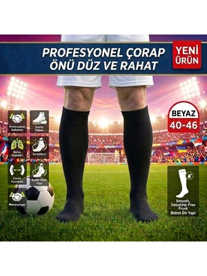 Bs Beyaz Shoes Profesyonel Resmi Müsabaka Futbol Maç Çorabı Baldır Fileli Hava Alabilen Tozluk Konç Halısaha Çorabı 40-46