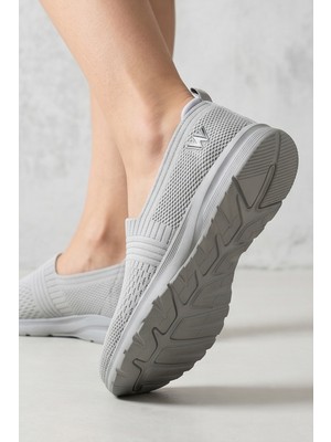 Liarca Cloudwalk Comfort Buz Gri Rahat Günlük Yumuşak Tabanlı 4 Mevsim Trend Kadın Slip-On Sneaker Ayakkabı