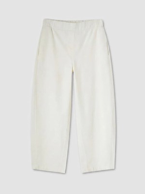 LC Waikiki Lcw Modest Ekru Beli Lastikli Kadın Gabardin Pantolon