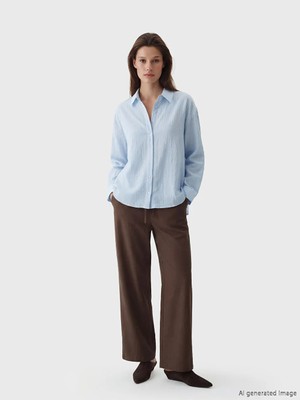 LC Waikiki Lcw Modest Haki Beli Lastikli Kadın Pantolon