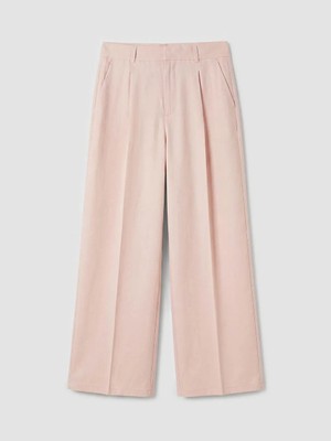 LC Waikiki Lcw Vision Pembe Yüksek Bel Geniş Paça Kadın Kumaş Pantolon