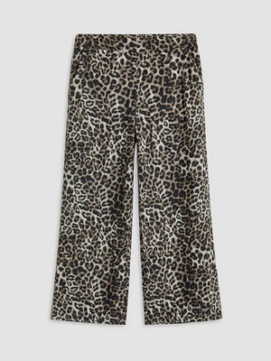 LC Waikiki Lcwaıkıkı Classic Kahverengi Leopar Desenli Kadın Pantolon
