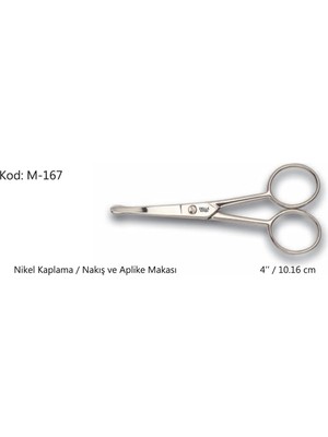 Renas Store Europe Aplike Nakış Makası Kıvrık Küt Uçlu No:4 10,16 cm