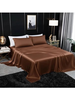 Metinev Metin ev® Premium 120 Tel Pamuk Saten Lastiksiz Çarşaf Seti – 2 Yastık Kılıfı