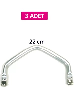 Zenvia Gizli Metal Çanta Bursu – 3 Adet - 22 cm - Metal Çanta Aparatı Çanta Aksesuarı