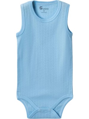 Zenvia Mavi Askılı Body Zıbın 2-7 Yaş Çocuklar Için (1 Adet) Alttan Çıtçıtlı Özel Gereksiniml