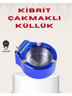 Zenvia Metal Küllük ve Çakmak Seti Yuvarlak Modern Tasarım