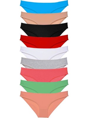Zenvia 9 Adet Süper Eko Set Likralı Kadın Slip Külot Tüm Renkler