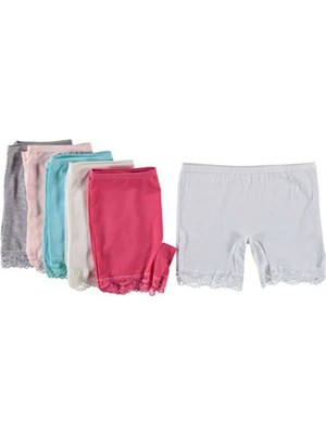 Zenvia 6 Adet Paçası Dantel Kız Çocuk Boxer 409
