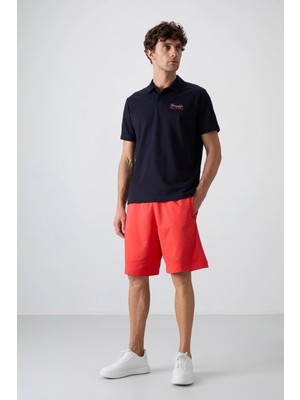 Tommy Life Fiesta Pamuklu Kalın Yumuşak Dokulu Comfort Fit Baskılı Erkek Şort - 81265