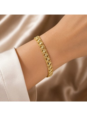 My Takı Store Xupıng 14K Gold Kaplama Çelik Bileklik
